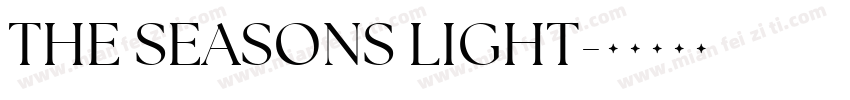 THE SEASONS LIGHT字体转换